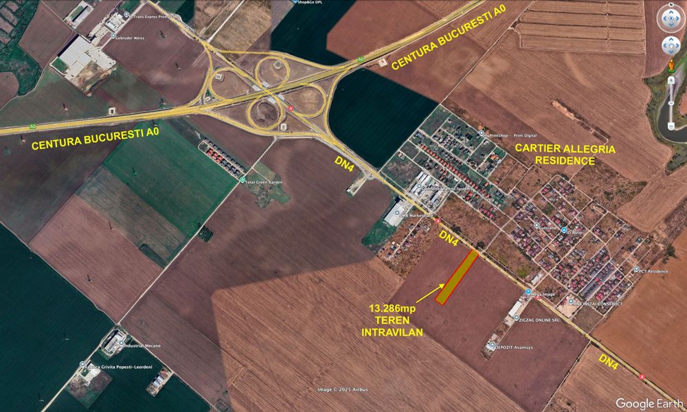 13.286mp teren intravilan cu proiect hala si birouri A0/DN4 Popesti