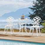 Set terasa 3 piese masa 60 cm si 2 scaune metal |YT 591940 Bronze