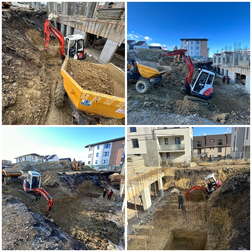 Nisip pamant piatra concasata sort balast miniexcavator