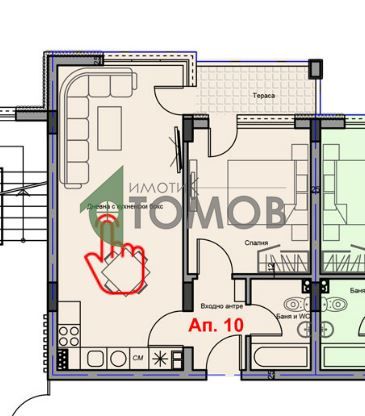 Нов двустаен в района на Аязмото и Мол Галерия