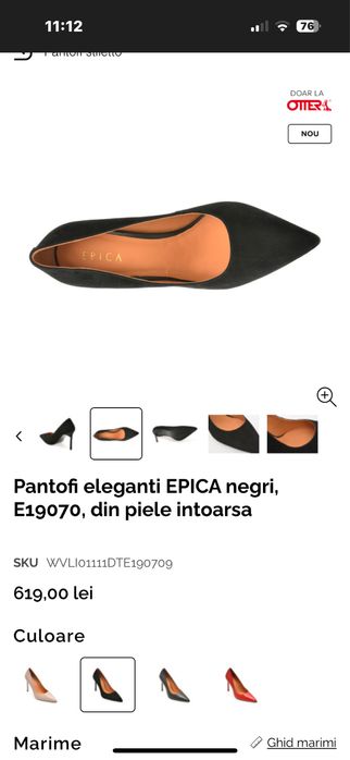 Pantofi cu toc stiletto