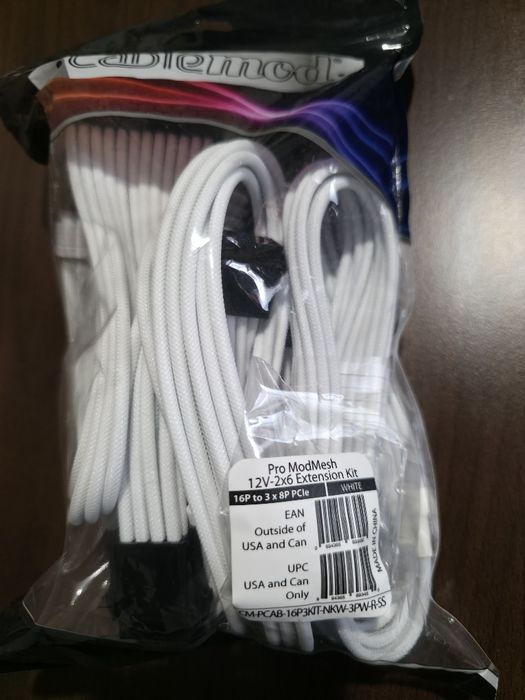 Cabluri extensie CableMod Pro Modmesh 12v-2x6 alb/white