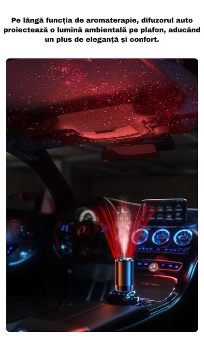 Odorizant auto inteligent, nou, cu lumini ambientale