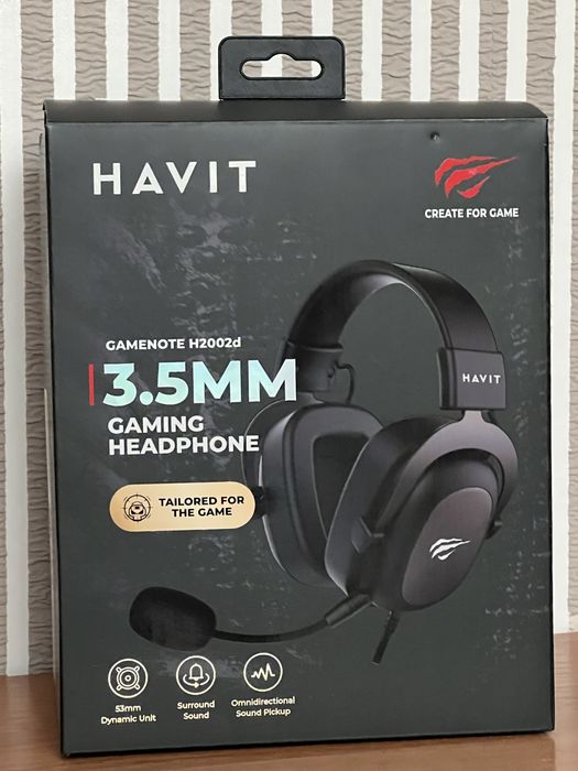 Наушник Havit GAMENOTE H2002d черный