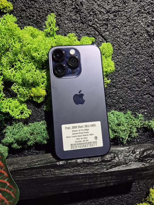 iPhone 14 Pro 256gb Purple Neverlocked Baterie 100%/Fact+Garantie