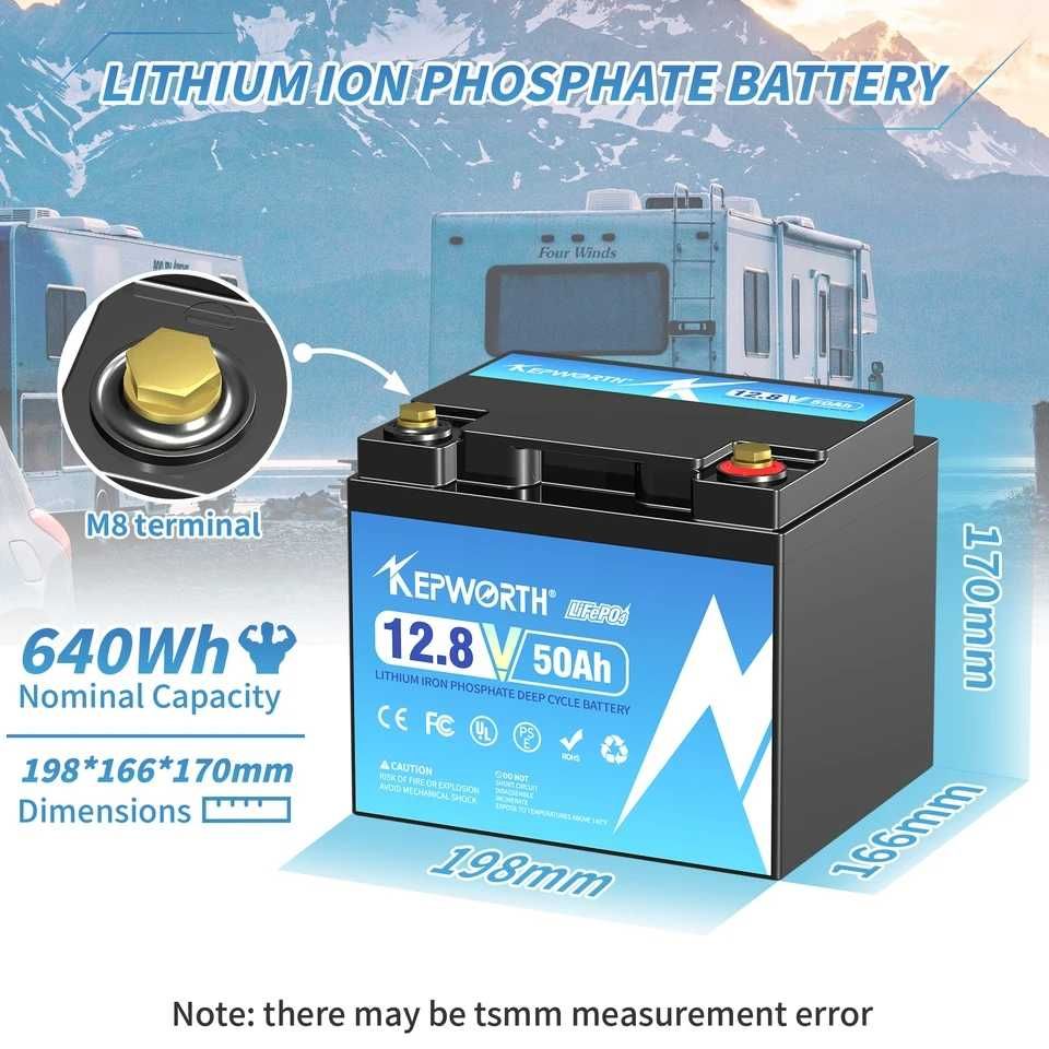 Baterie solare LiFePO4 Kepworth 12V 50Ah