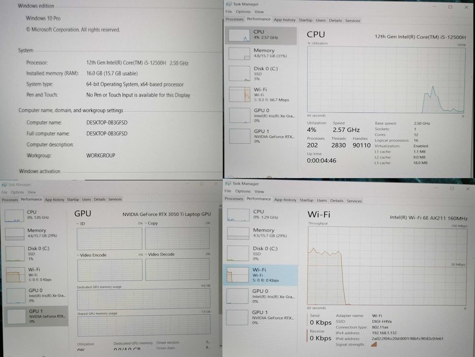 Laptop Lenovo Legion 5 15IAH7, 12500H, 3050 Ti, Garantie Premium Care