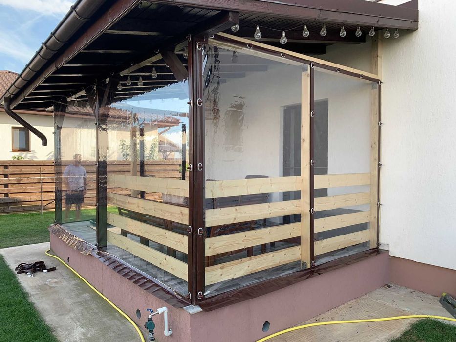 Inchidere terasa , foisoare si balcoane cu folie PVC Cristal