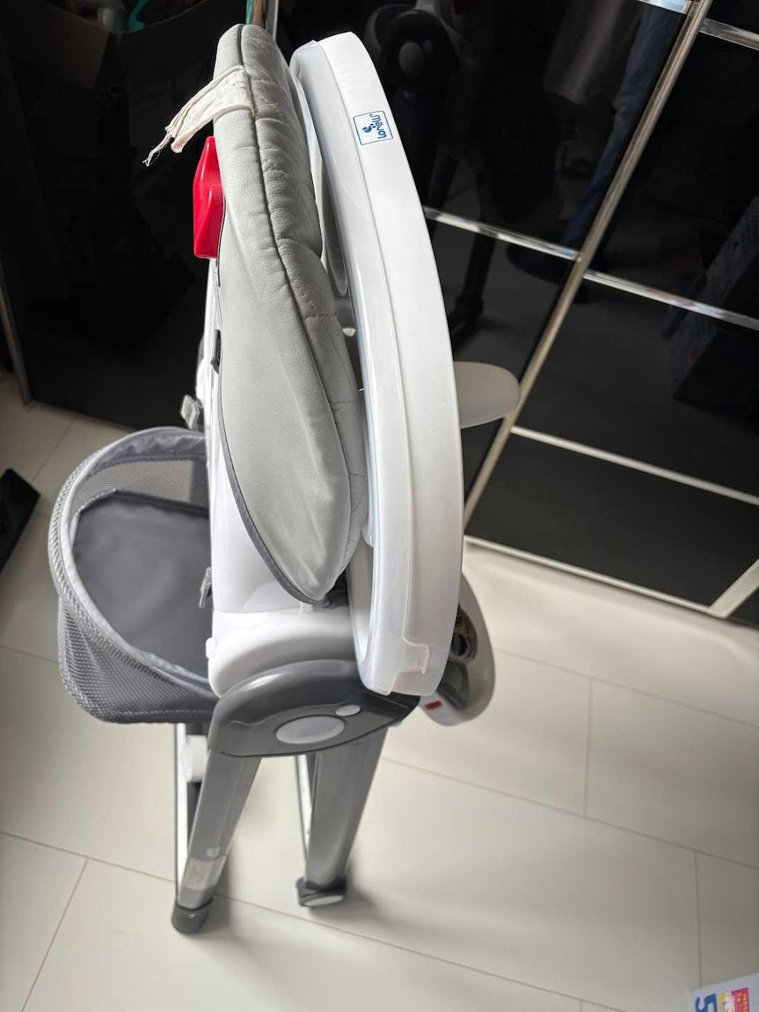 Столче за хранене Loreli Party Cool Grey Leather