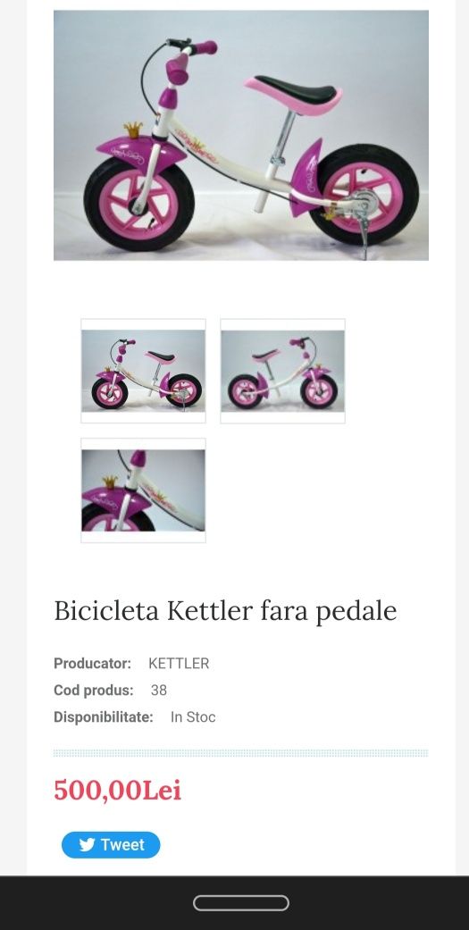 Bicicleta kettler fara pedale