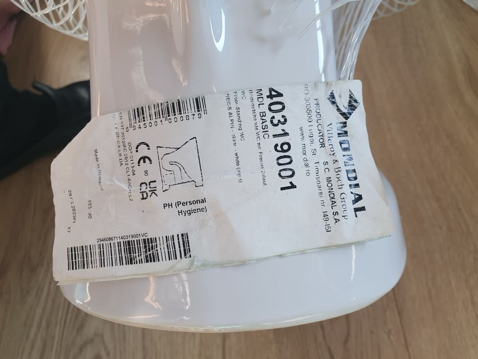 Vas WC Mondial Basic, nefolosit 
(92)