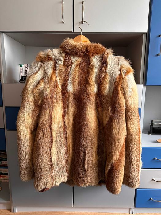 Haina de blana din vulpe naturala