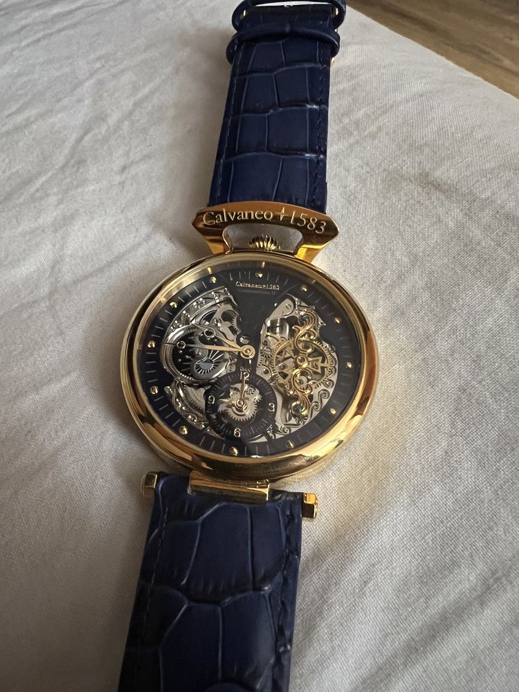 Ceas Calvaneo Compendium II Gold Blue