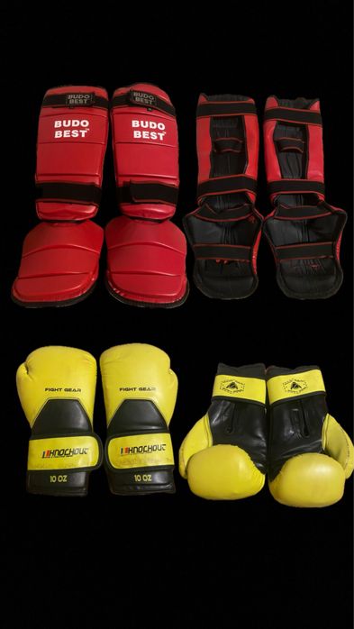 vand manusi box knockout si tibiere(140 de lei ambele perechi)