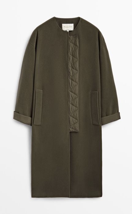 Palton Massimo Dutti, kaki