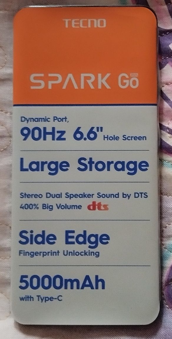 Смартфон Tecno spark go 2024