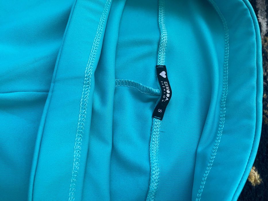 Colanti scurti turcoaz, S/36, nou