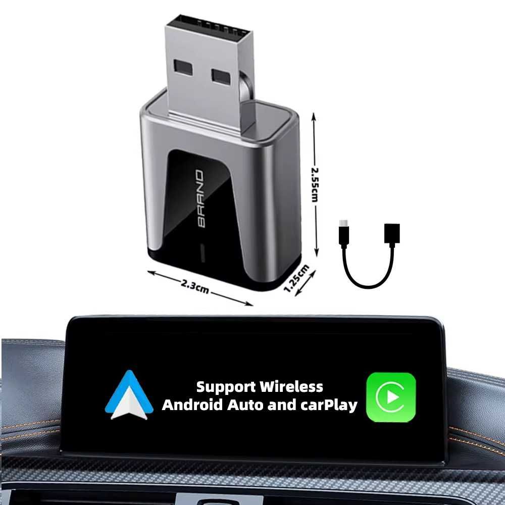 Carplay si Android Auto fara fir, wirelees, premium din aluminiu