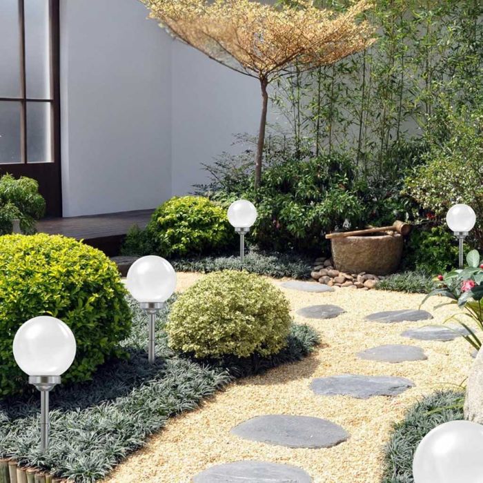 Соларна градинска лампа сфера BONETTI Ø30