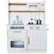 Bucatarie din lemn natural copii, Microunde si Accesorii incluse,89 Cm