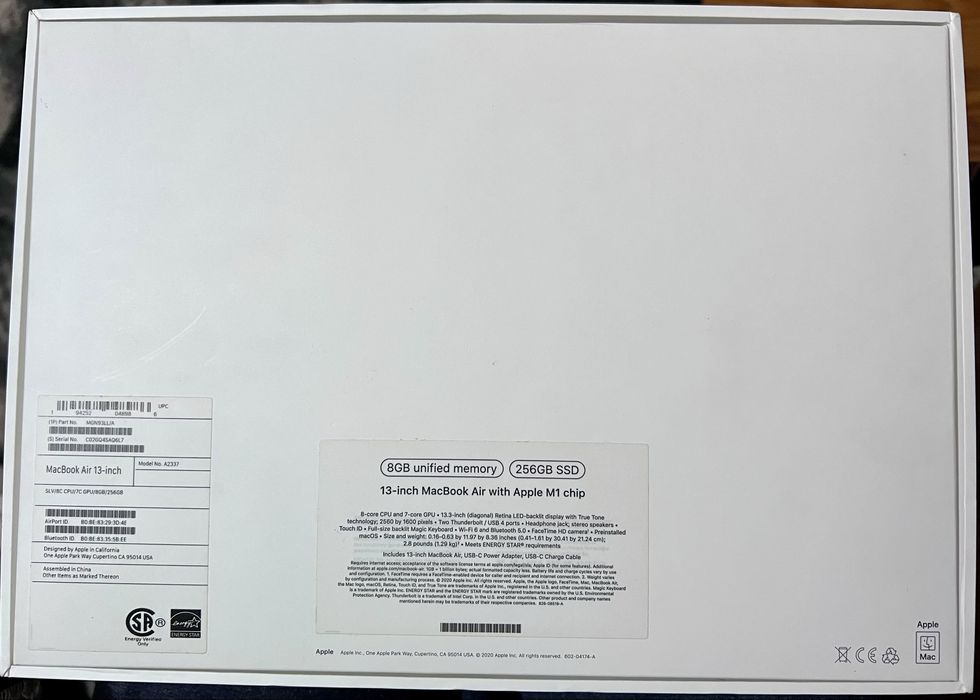 MacBook Air M1 8/256