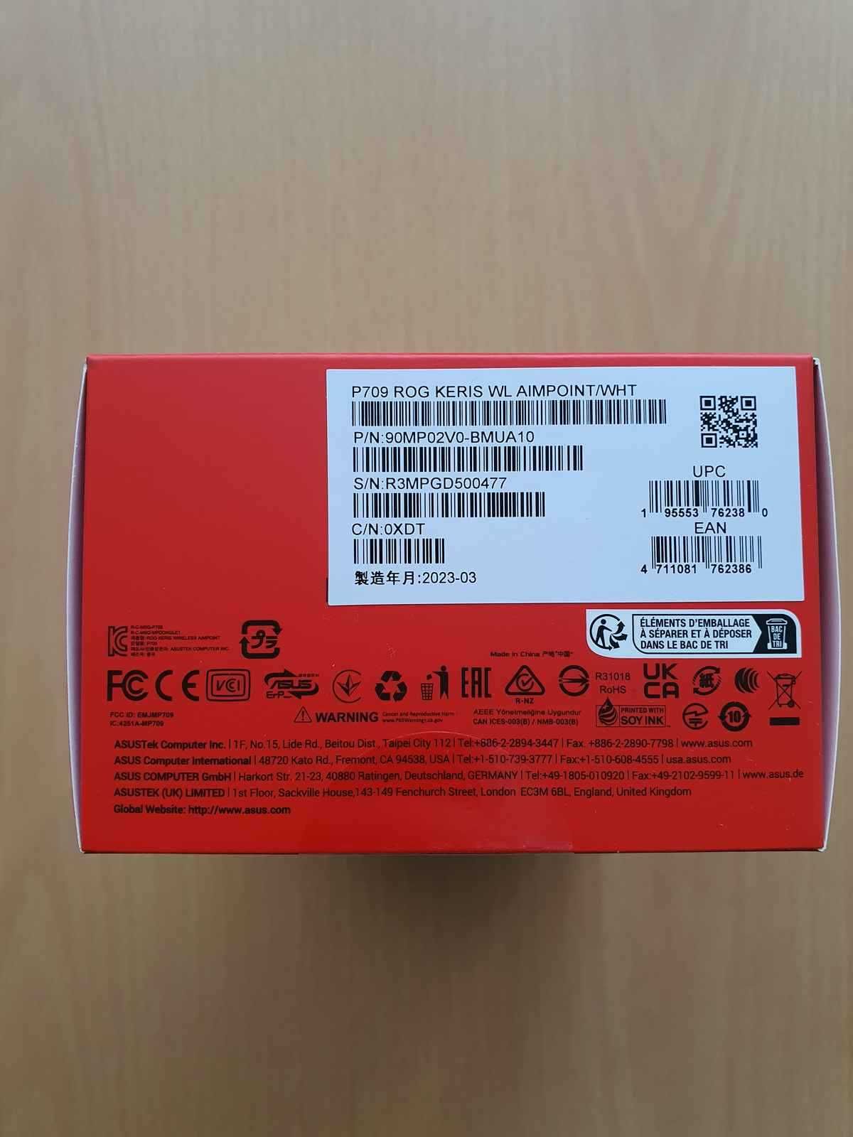Mouse Gaming Wireless ASUS ROG Keris AimPoint Tri-Mode 36K Dpi Sigilat