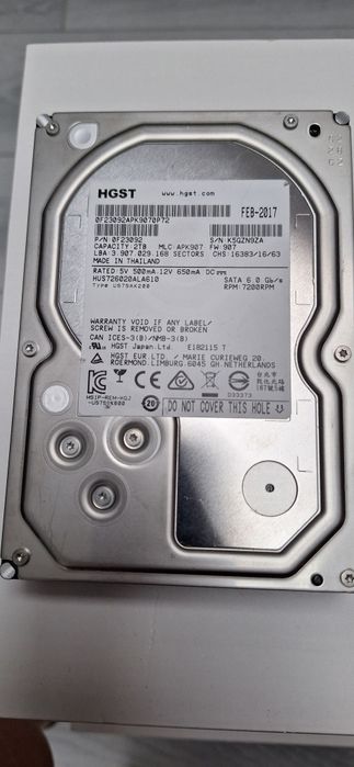 HGST 0F23092 Ultrastar, 2 TB, 3.5" SATA - 7200 rpm - buffer: 128 MB