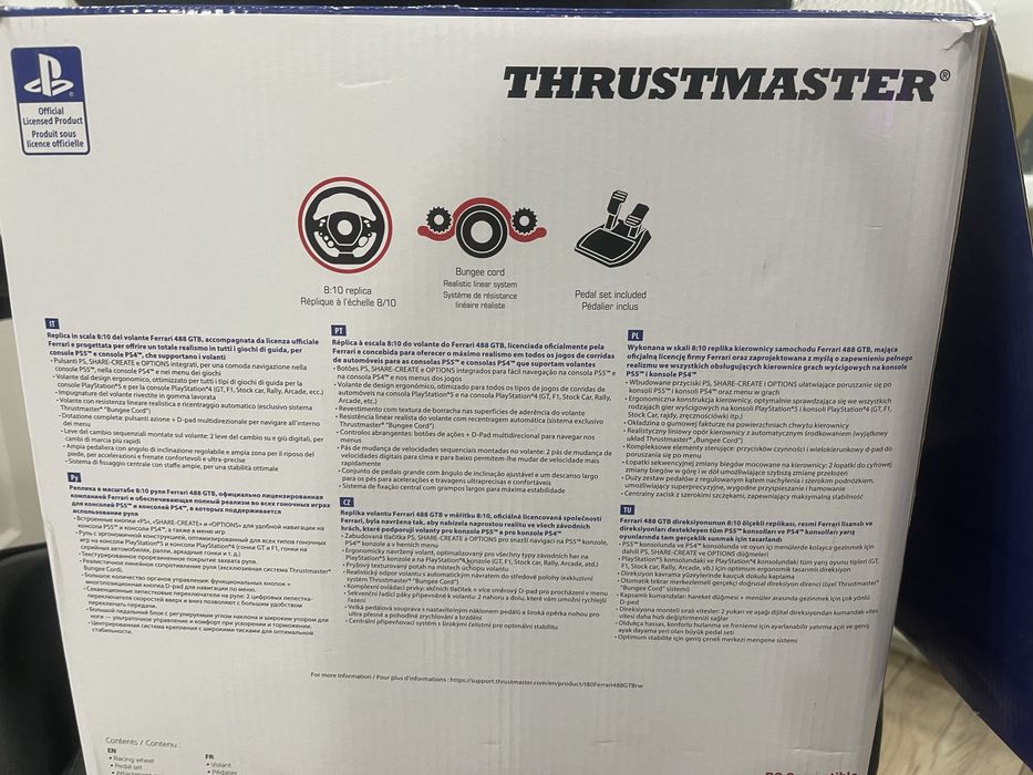 Руль Thrustmaster T80 — как новый, 3 месяца, с коробкой