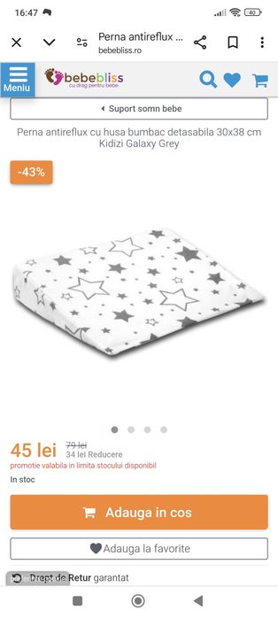 Perna alaptare Chicco Boppy 4 in 1, Clouds