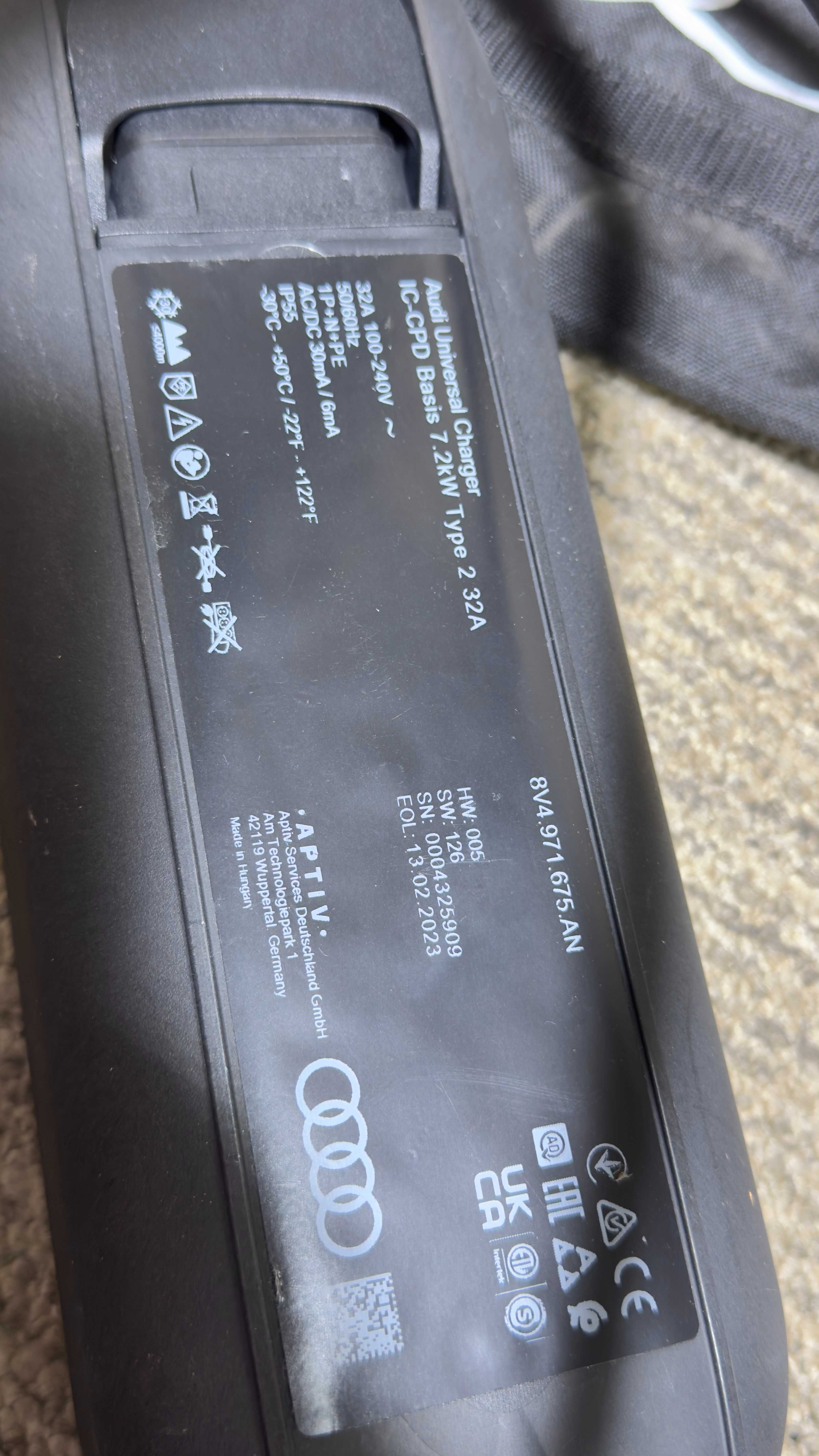 Cablu de încărcare EV Type2  AUDI universal charger masina electrica
