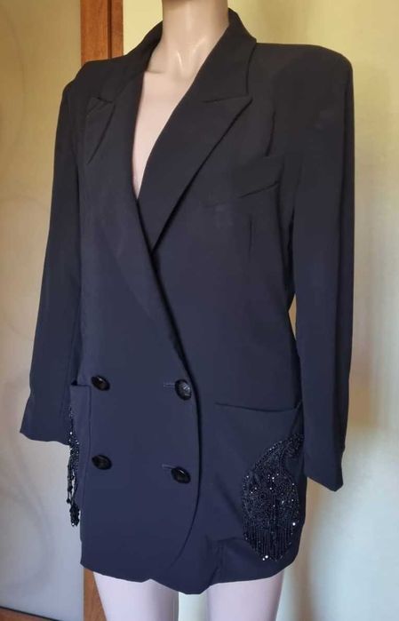 Sacou vintage, de eveniment, marimea 44 it (M), lana 100%, captusit
