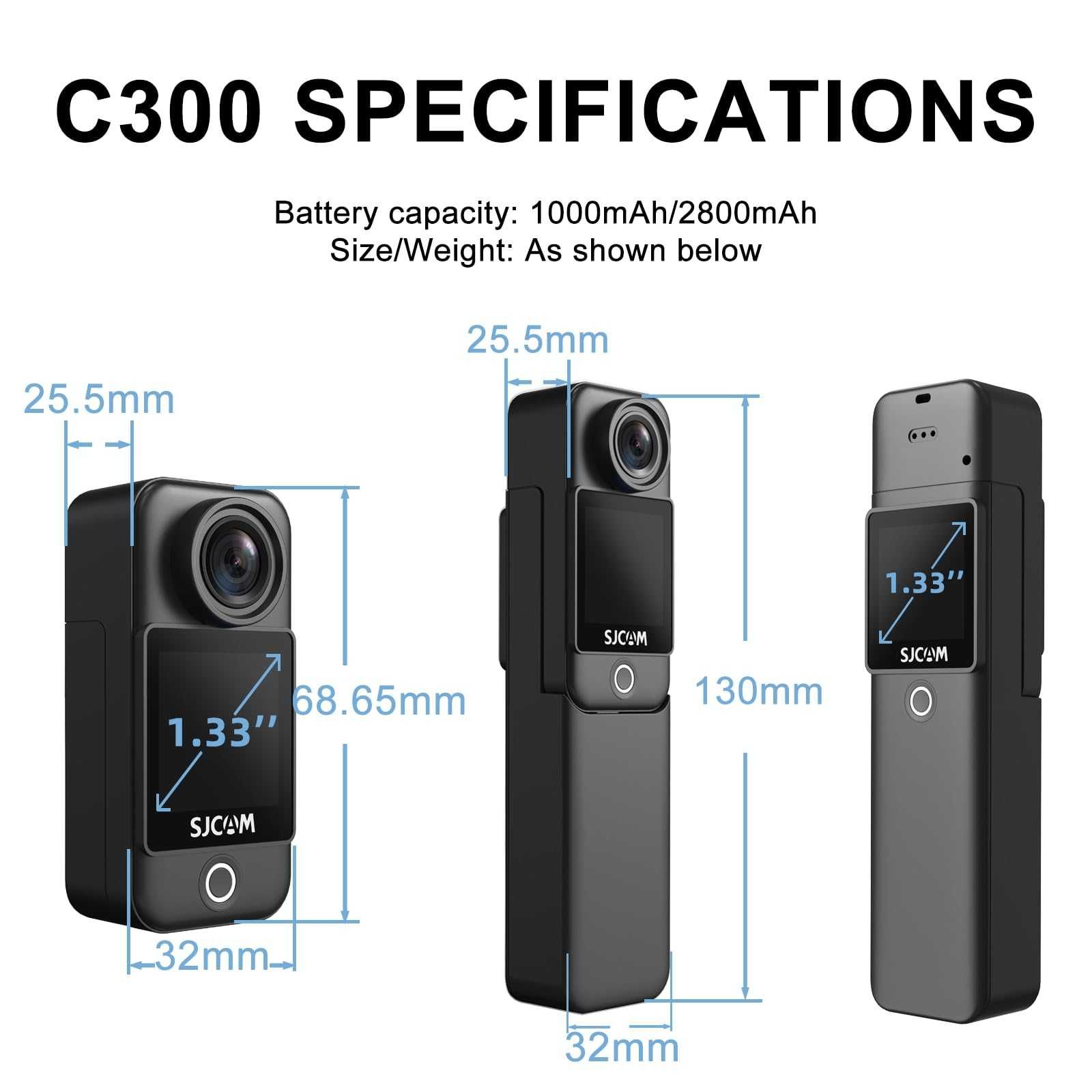 Camera Actiune SJCAM C300 4K. WiFi. Stabilizare. Alternativa GoPro