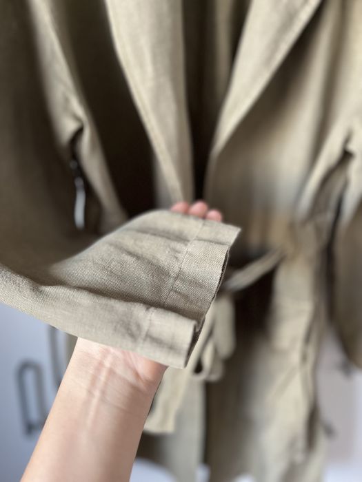 Trench scurt 100% in, Zara, XS, verde kaki