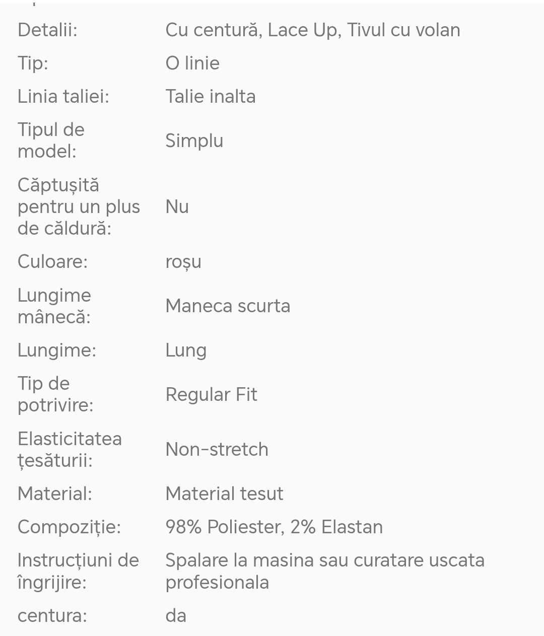 Rochie vara burgundia mărimea S
