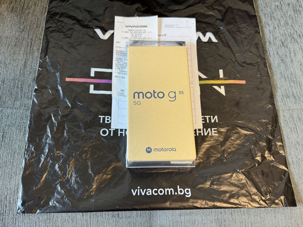 ЗАПЕЧАТАН 256GB Motorola g35 Vivacom Гаранция 2027 BLACK / Черен