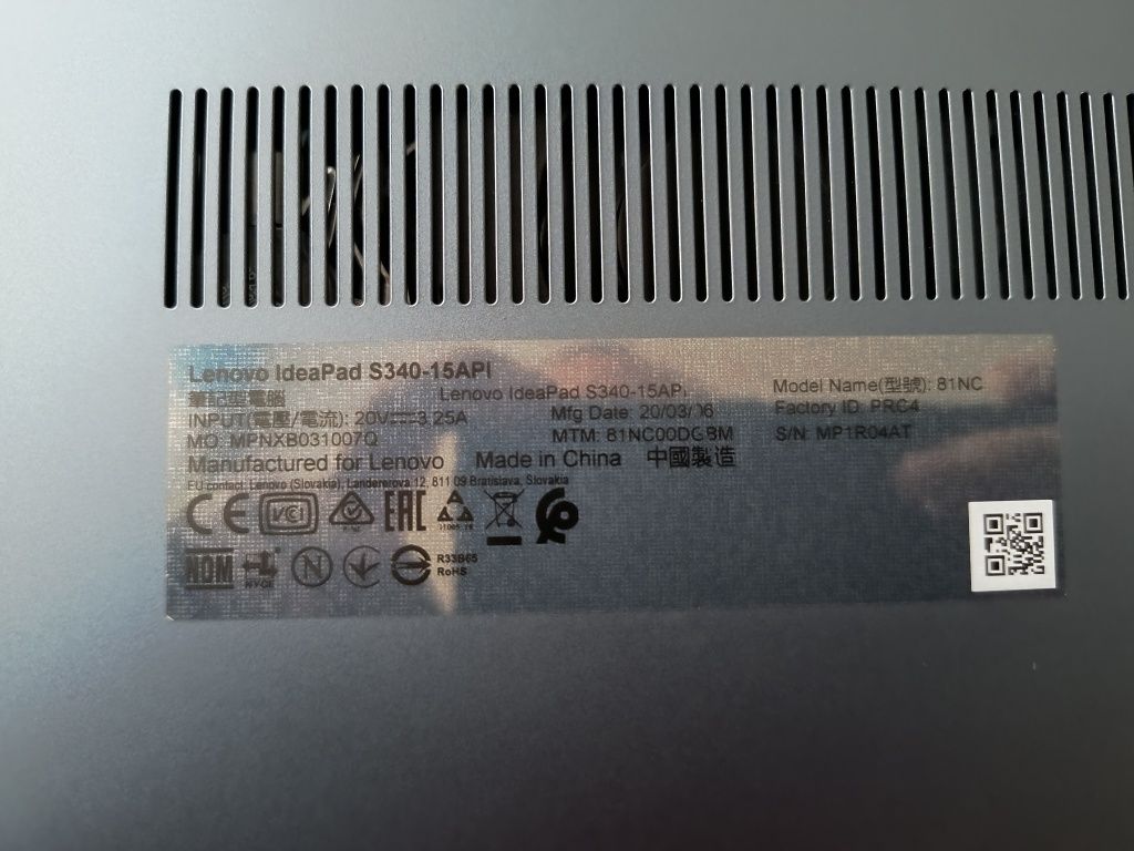 LENOVO S340 15" Ryzen 3 20GB Ram 512GB Ssd