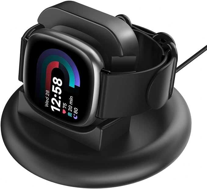 Dock de încărcare compatibil cu Fitbit Versa 4/Versa 3/Sence 2