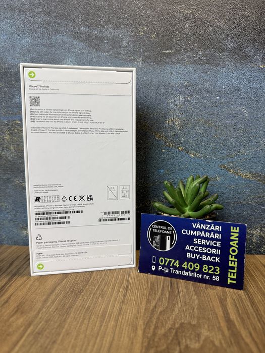 Iphone 17 Pro Max/256Gb/Garantie 2Ani Centrul de Telefoane/Rate