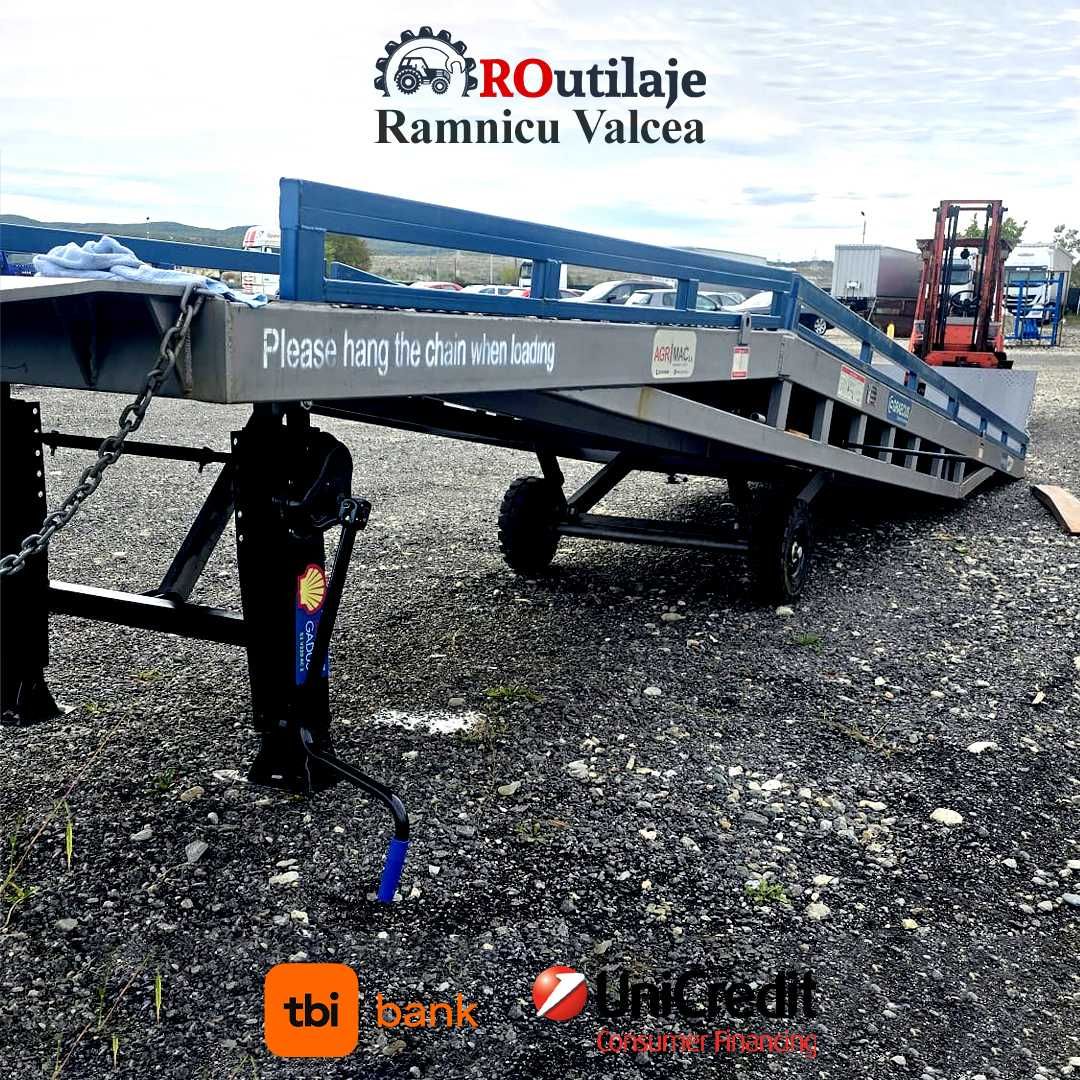 rampa container, rampe mobila incarcat tir camion conteiner 10t