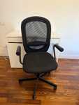 Scaun rotativ birou cu brate, negru Flintan, Ikea
