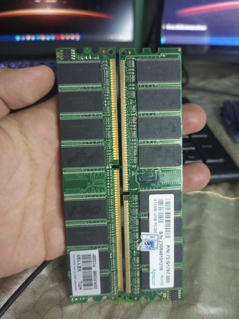 Ddr1 512mb оперативки  , 2 оперативная память