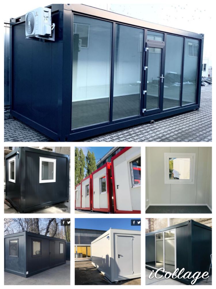 Container birou containere stoc santier paza vitrina