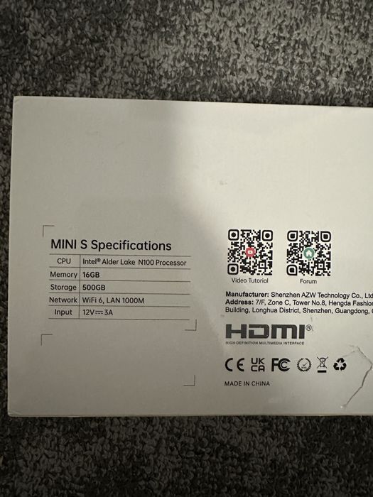 Vand mini pc BEELINK 12 generatie