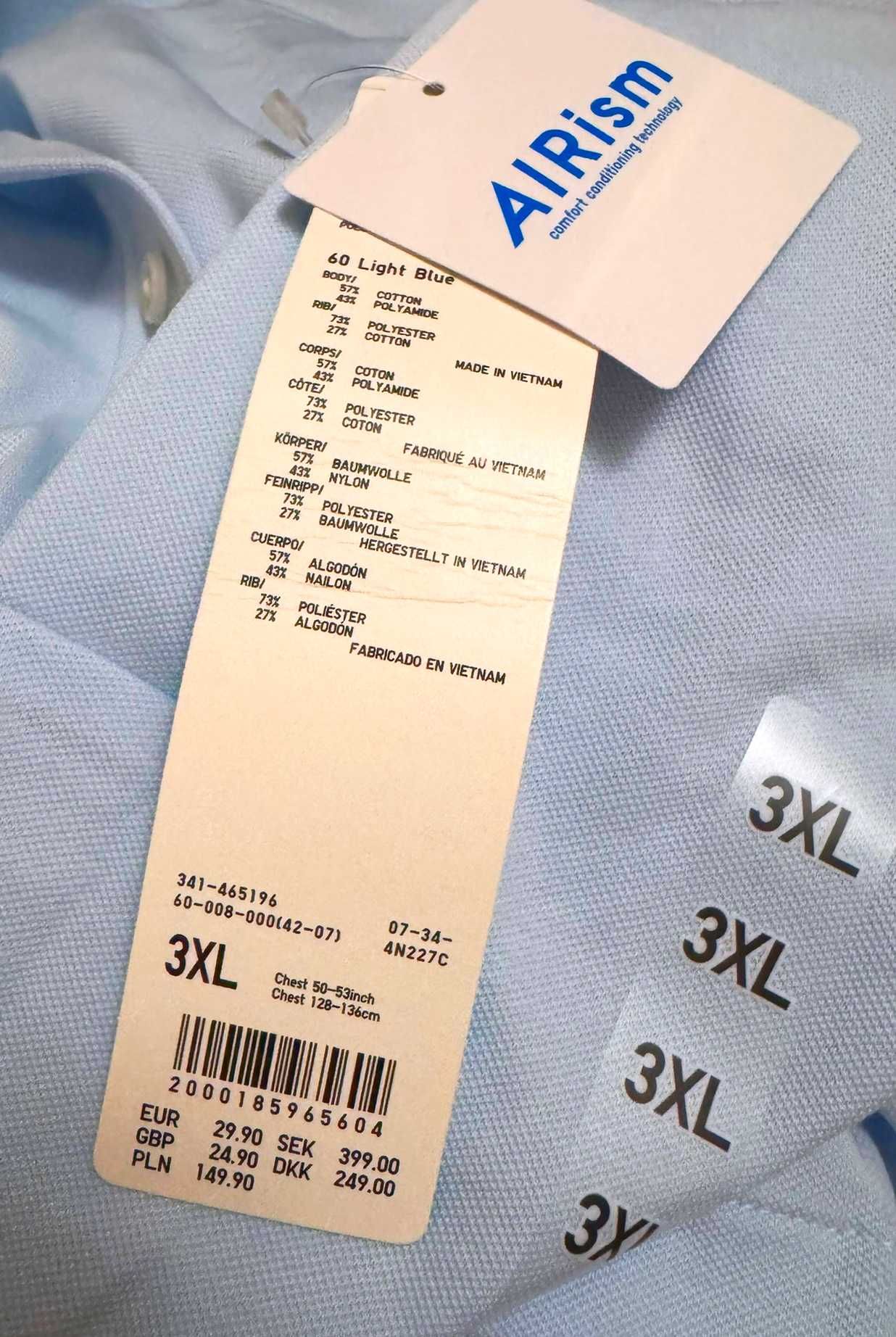 Tricou UNIQLO AIRism, model polo, marimea 3XL, NOU