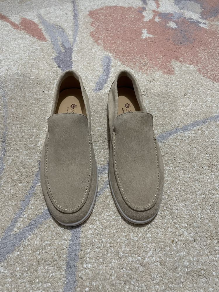 Loro Piana mocasini, apricot/crem,marimea 43