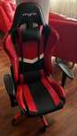Scaun gaming MYRIA MG7409, piele ecologica, negru/rosu