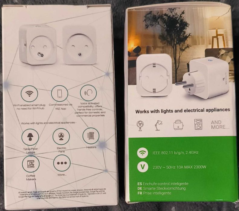 Priza smart wifi 4Lite Octo smart plug, Wiz app, Google, Alexa, Siri