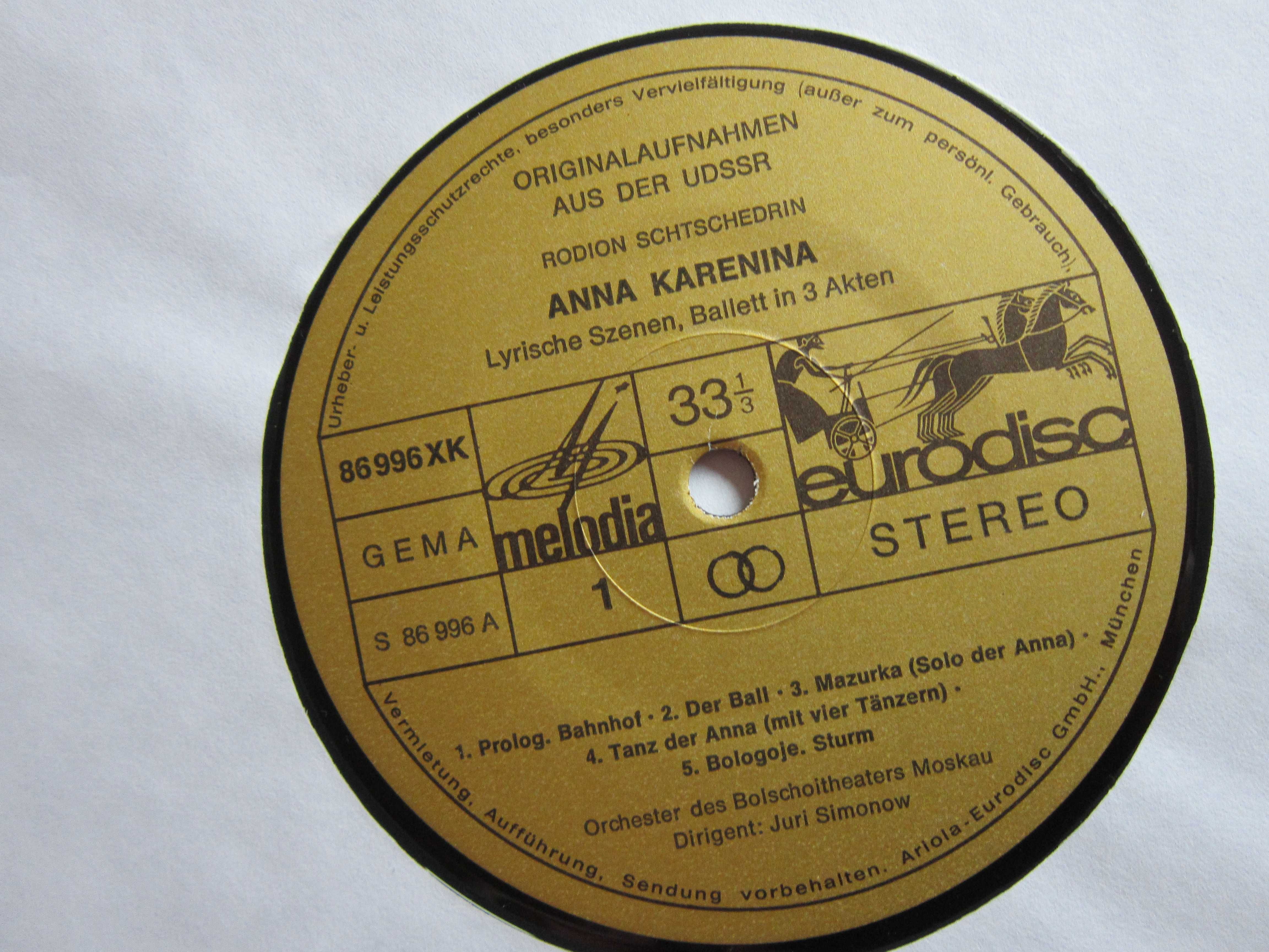 vinil Anna Karenina-Rodion Schtschedrin,Juri Simonow