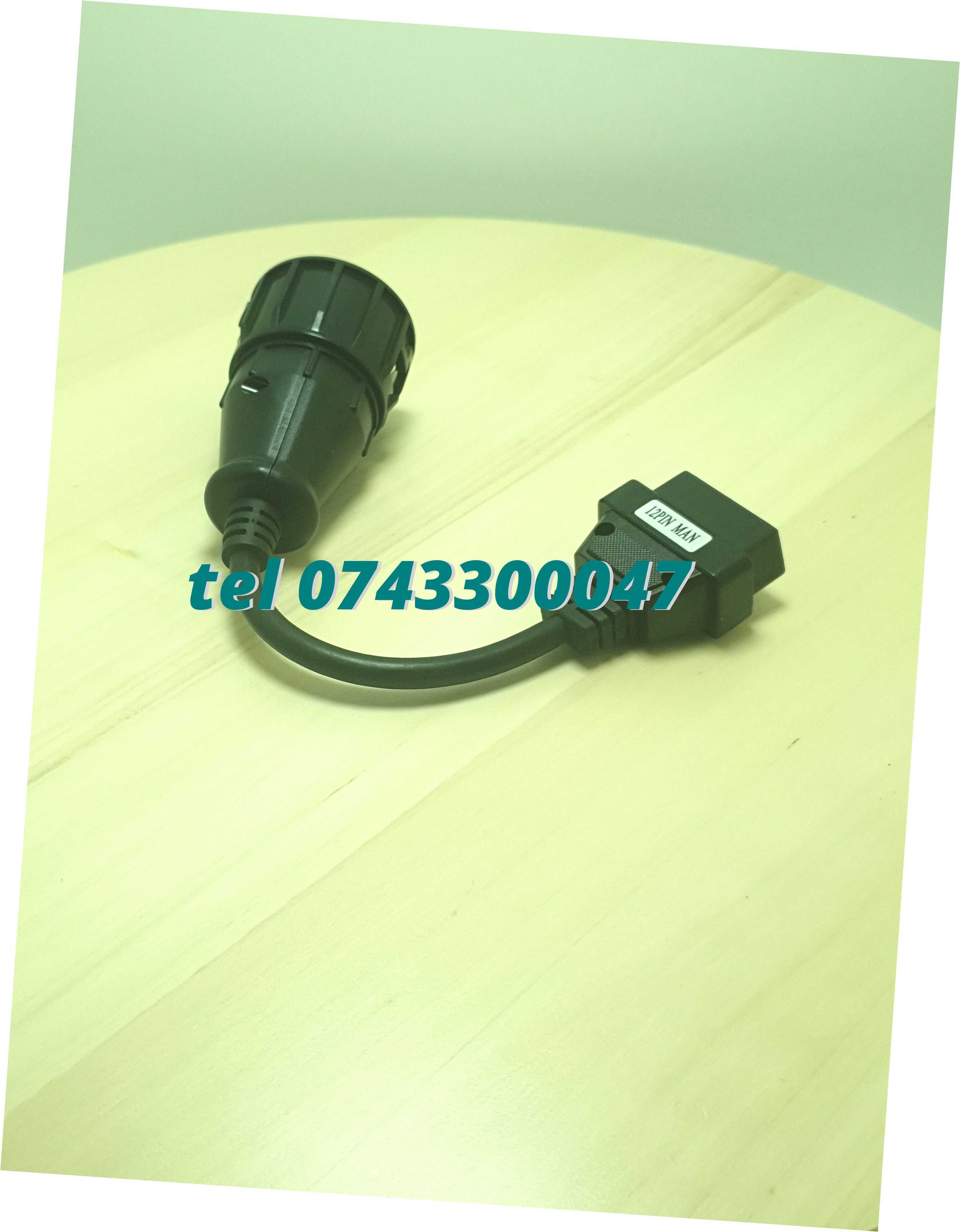 Cablu Adaptor Diagnoza Camion Tir Man Tga 12pin Obd2 Delphi Autocom M