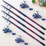 Set 4 lansete 3,9m cu 4 mulinete tambur 5000
